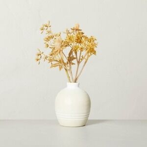 10.5" Sedum & Thistle Ceramic Pot Arrangement - Hearth & Hand Magnolia Fall 2022